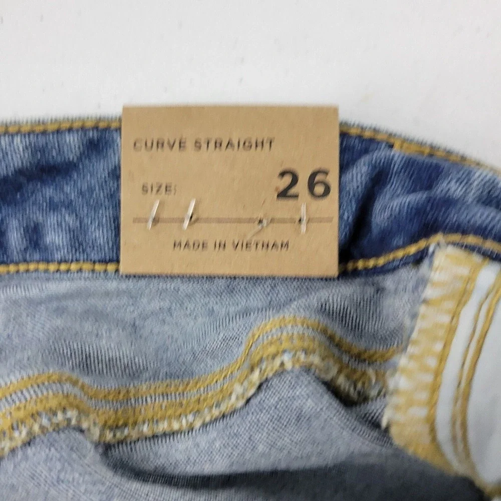NWT Pacsun curve straight jeans size 26 wonmens 1851 blue denim 26x27‎
